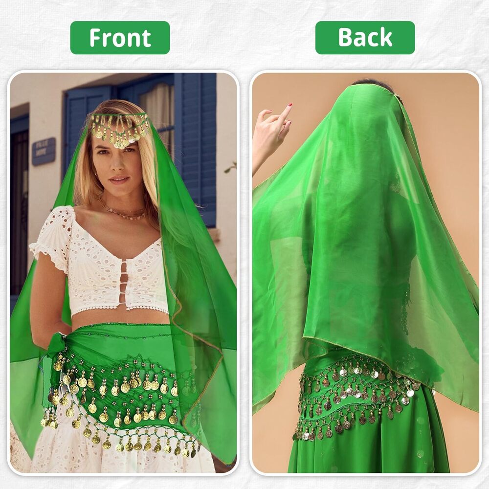 3271 4 Pcs Belly Dance Outfit Sets, Belly Dance C… - image 5